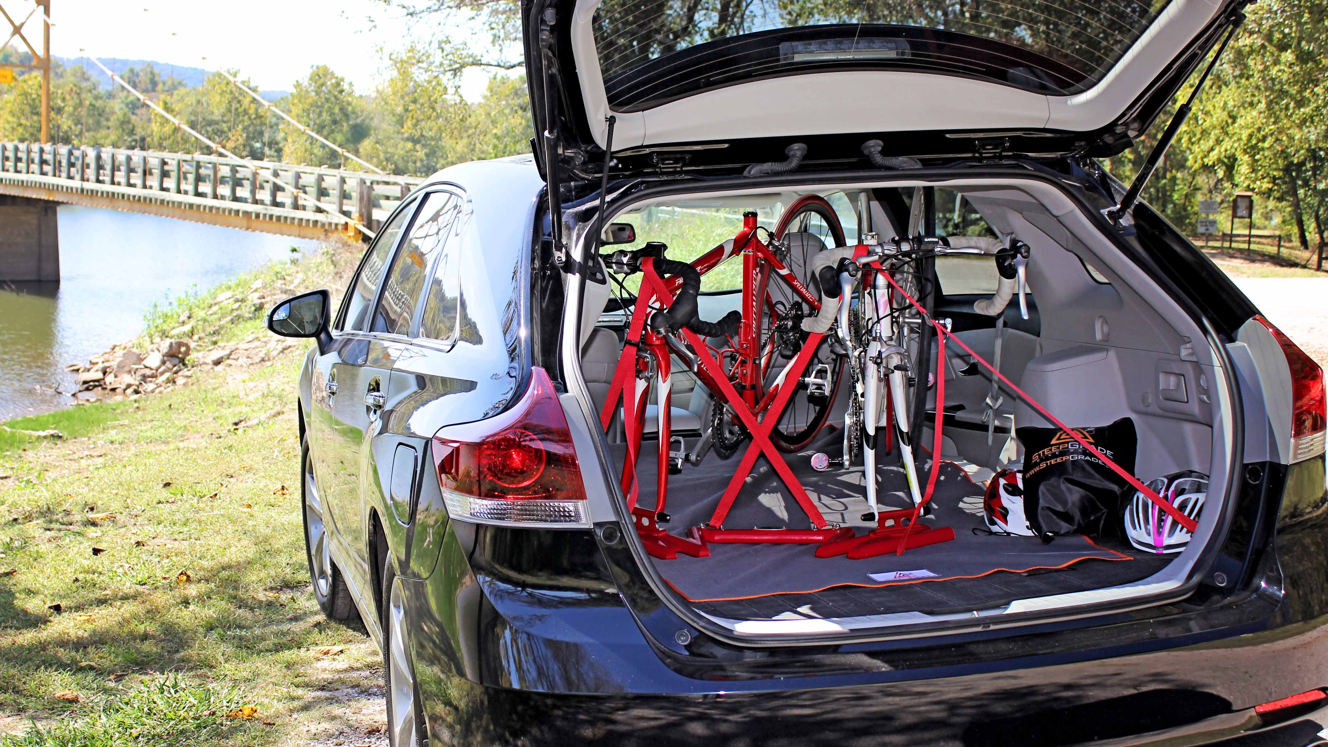 Safety Straps Keep Bike In Place